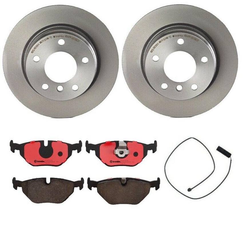 BMW Brembo Brake Kit - Pads and Rotors Rear (280mm) (Ceramic) 34351181342 - Brembo 1564811KIT